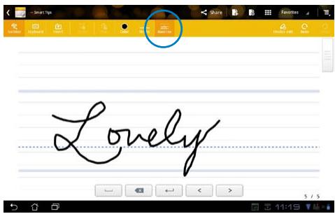 ASUS EEE PAD TRANSFORMER PRIME TF201 - Using the SuperNote Notebook - 2