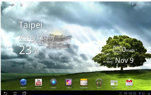 ASUS EEE PAD TRANSFORMER PRIME TF201 - Landscape view - 1