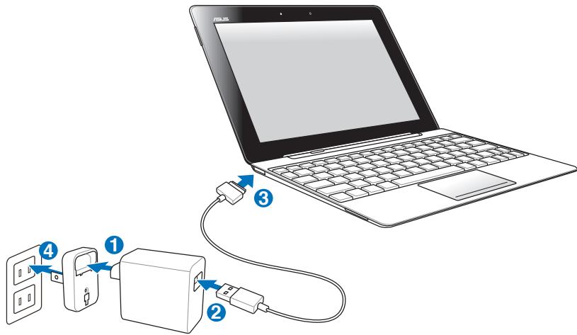 ASUS EEE PAD TRANSFORMER PRIME TF201 - Charging the Eee Pad on the Docking - 1