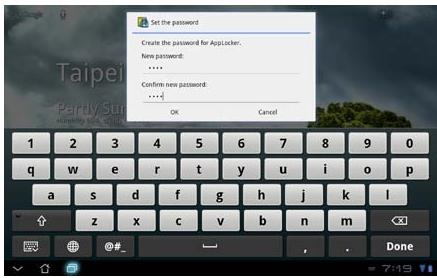 ASUS EEE PAD TRANSFORMER PRIME TF201 - To use App Locker: - 1