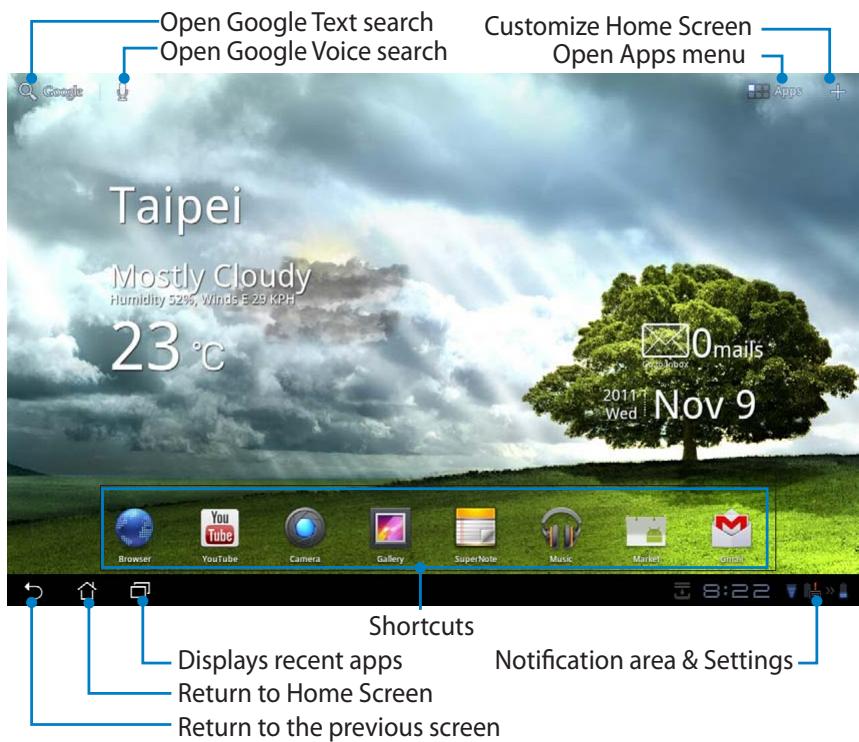 ASUS EEE PAD TRANSFORMER PRIME TF201 - Home Screen - 1
