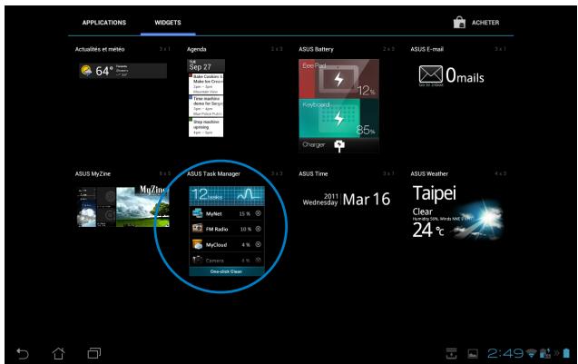 ASUS TF300T-1Q028A - Pour utiliser le gestionnaire des tâches : - 1