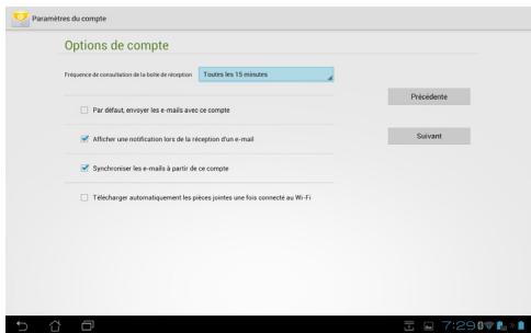 ASUS TF300T-1Q028A - Pour configurer un compte E-mail : - 3