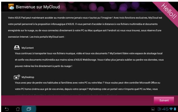 ASUS TF300T-1Q028A - Pour ouvrir MyCloud : - 1
