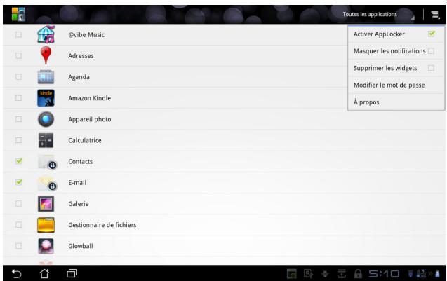 ASUS TF300T-1Q028A - Pour utiliser App Locker : - 2