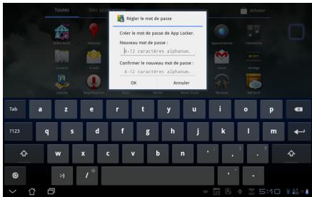 ASUS TF300T-1Q028A - Pour utiliser App Locker : - 1