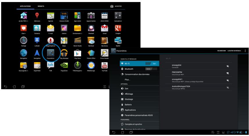 ASUS TF300T-1Q028A - À partir du menu des applications : - 1