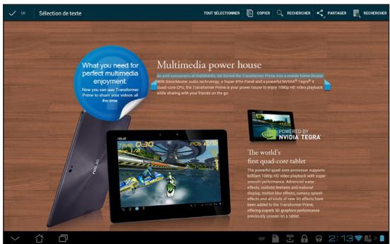 ASUS TF300T-1Q028A - Saisie, insertion, sélection et copie de texte - 4
