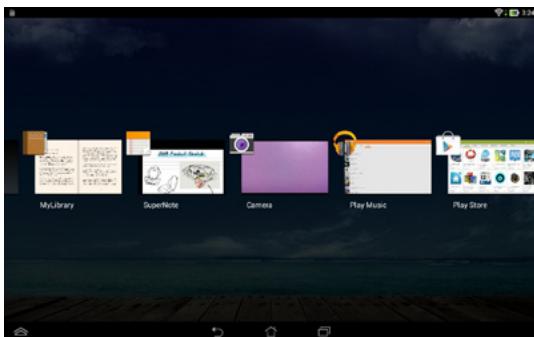 ASUS ME102A-1A018A MEMOPAD, ME102A-1B016A - Viewing apps under the Recents screen - 1