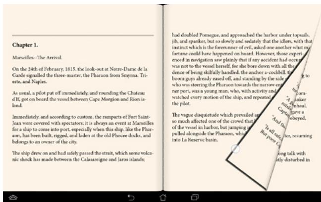 ASUS ME102A-1A018A MEMOPAD, ME102A-1B016A - Flipping a page - 1