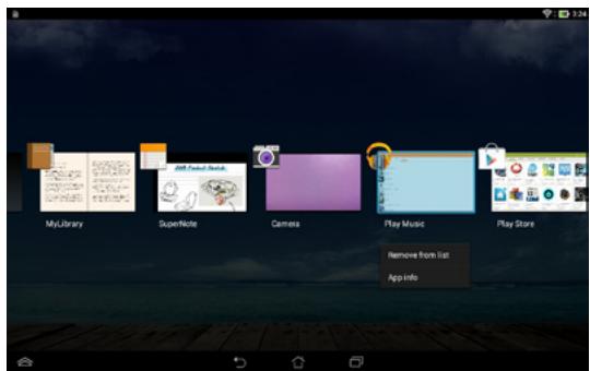 ASUS ME102A-1A018A MEMOPAD, ME102A-1B016A - Viewing apps under the Recents screen - 2