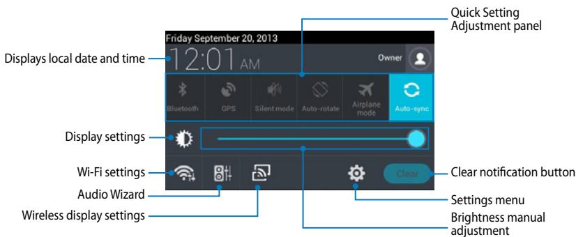 ASUS MEMO PAD 10 ME102A-1A018A - ASUS Quick Setting - 1