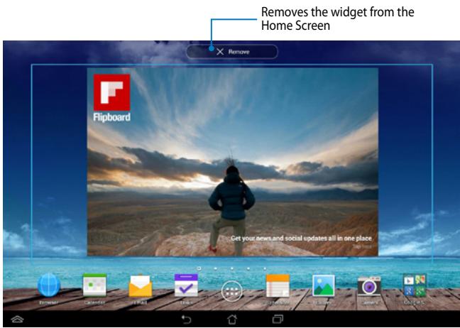 ASUS MEMO PAD 10 ME102A-1A018A - Removing a widget from the Home Screen - 1
