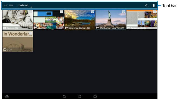 ASUS MEMO PAD 10 ME102A-1A018A - Sharing and deleting albums - 1