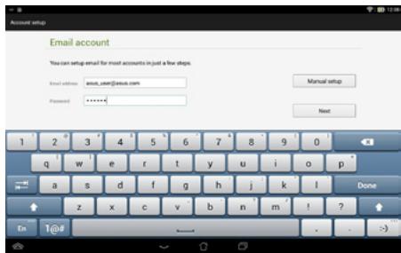 ASUS MEMO PAD 10 ME102A-1A018A - Setting up an e-mail account - 1