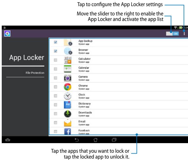 ASUS MEMO PAD 10 ME102A-1A018A - App Locker screen - 1