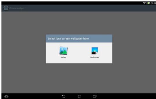 ASUS MEMO PAD 10 ME102A-1A018A - Adding a wallpaper on the lock screen - 1