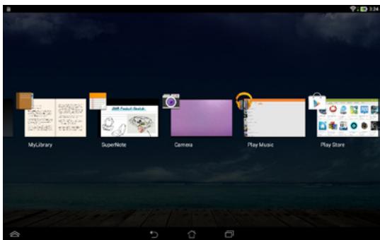 ASUS MEMO PAD 10 ME102A-1A018A - Viewing apps under the Recents screen - 1