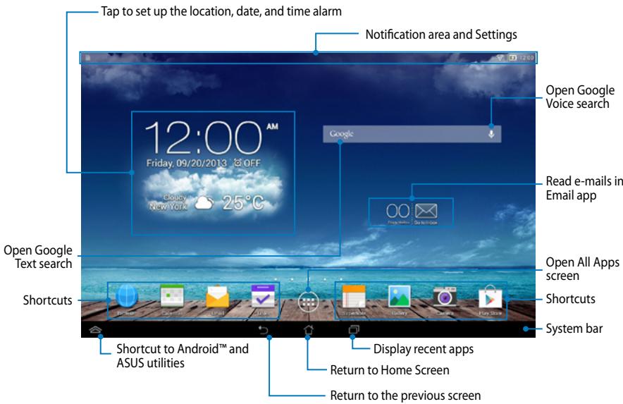 ASUS MEMO PAD 10 ME102A-1A018A - Home Screen - 1