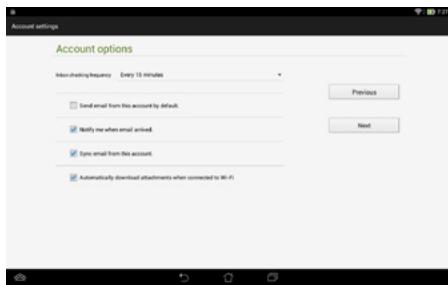 ASUS MEMO PAD 10 ME102A-1A018A - Setting up an e-mail account - 2
