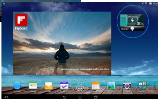 ASUS MEMO PAD 10 ME102A-1A018A - Displaying the ASUS Battery widget on the Home Screen - 2