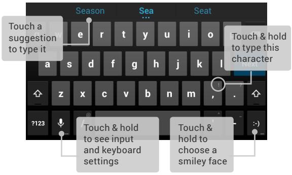 ASUS NEXUS7 -1A006A (2013),  NEXUS7-1A005A (2013) - Use the keyboard - 1
