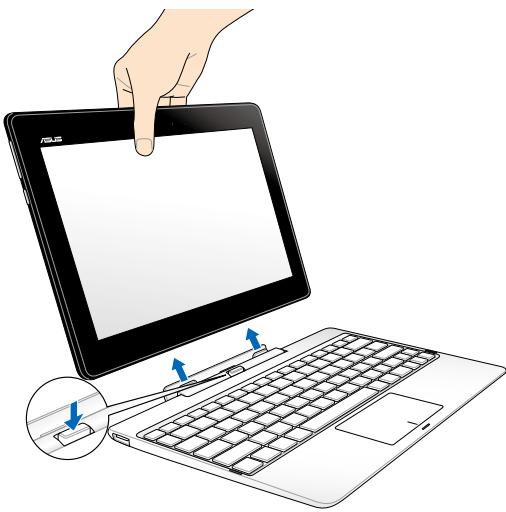 ASUS TRANSFORMER BOOK T100TA-DK002H,  TRANSFORMER BOOK T100TA-DK005H,  TRANSFORMER BOOK T100TA-DK003P,  TRANSFORMER BOOK T100TA-DK007P,  TRANSFORMER BOOK T100TA-DK007H - Undocking the tablet - 1