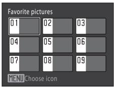 NIKON COOLPIX S1000PJ - Preparing an Album (Assigning an Icon) - 4