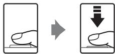 NIKON COOLPIX S1000PJ - Press the shutter-release button halfway. - 1
