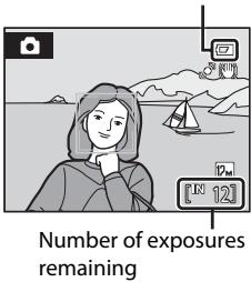 NIKON COOLPIX S1000PJ - Check the battery level and the number of exposures remaining. - 1