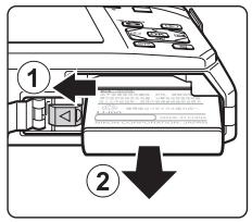 NIKON COOLPIX S1000PJ - Removing the Battery - 1