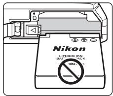 NIKON COOLPIX S1000PJ - Inserting the Battery - 1