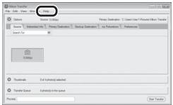 NIKON COOLPIX S1000PJ - Viewing Nikon Transfer and ViewNX Help Information - 1