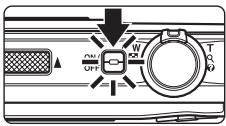 NIKON COOLPIX S1000PJ - Press the power switch to turn on the camera. - 1