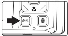 NIKON COOLPIX S1000PJ - Press the MENU button. - 1