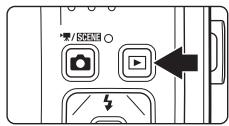NIKON COOLPIX S1000PJ - Hold down the ▶ button to turn on the camera. - 1