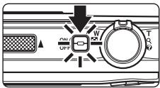 NIKON COOLPIX S1000PJ - Press the power switch to turn on the camera. - 1