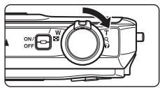 NIKON COOLPIX S1000PJ - Rotate the zoom control to T(Q) in full-frame playback mode to zoom in on the image. - 1