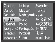 NIKON COOLPIX S1000PJ - Use the multi selector to choose the desired language and press the OK button. - 2