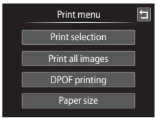 NIKON COOLPIX S1100PJ - Tap Print selection, Print all images, or DPOF printing. - 1