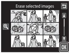 NIKON COOLPIX S1100PJ - Operating the Erase Selected Images Screen - 1