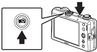 NIKON COOLPIX S1100PJ - Turn on the camera and press the button. - 1