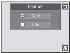 NIKON COOLPIX S1100PJ - Choose whether or not to print shooting date and photo information. - 1