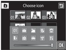 NIKON COOLPIX S1100PJ - Changing Icons Assigned to Albums - 5
