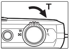 NIKON COOLPIX S1100PJ - Rotate the zoom control to T (Q) in full-frame playback mode (☐ 79) to zoom in on the image. - 1
