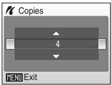 Copies 4 MENU Exit