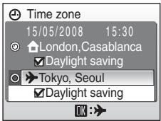 Time zone 15/05/2008 15:30 London,Casablanca Daylight saving Tokyo, Seoul Daylight saving OK :>