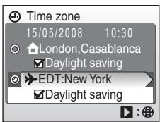 Time zone 15/05/2008 10:30 London,Casablanca Daylight saving EDT:New York Daylight saving