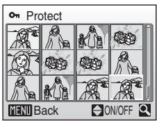 Protect MENU Back ON/OFF