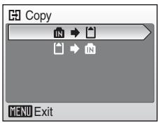 NIKON COOLPIX S52C - Use the multi selector to select an option from the copy screen and press - 1